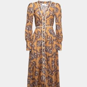 Zimmerman Floral Midi Dress, Size 0